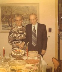 Frieda (Herman's wife) & Fred (her second husband) on his 80th birthday.jpg